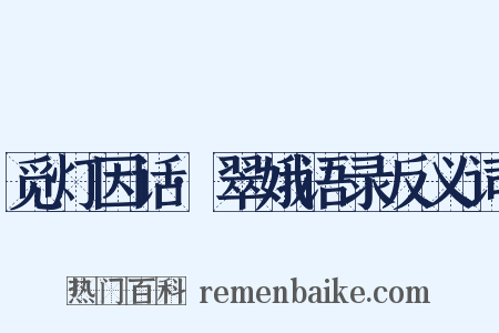 觅灯因话·翠娥语录反义词是什么意思的图片